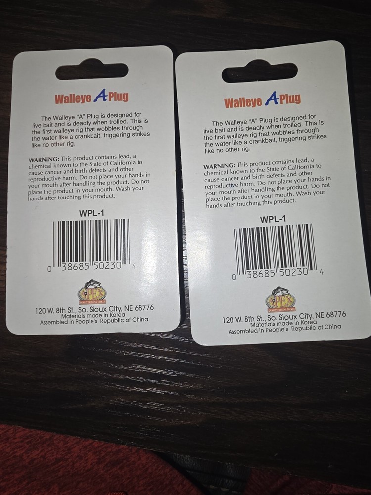 (2) Apex Walleye A Plug Crawler Rigs Double Hook Fish Rig