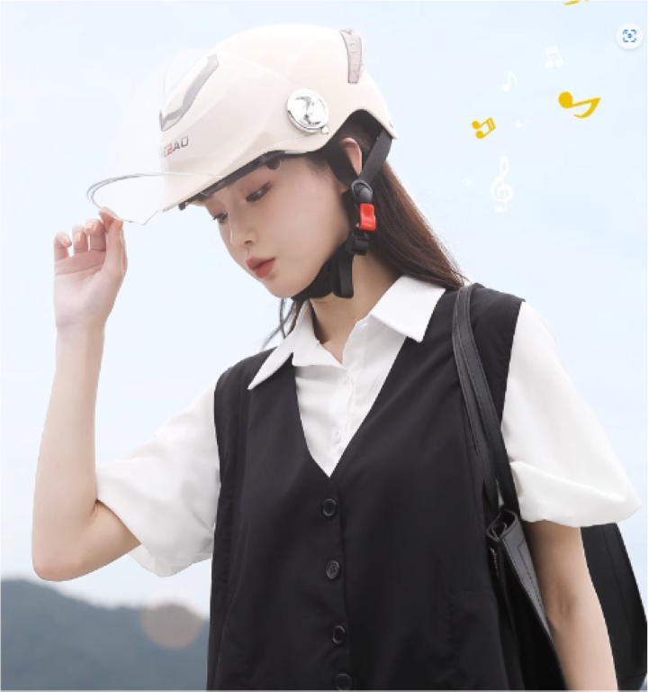 Motorcycle Half Helmet Double Visor Quick Release Vented Semi Removable Interior