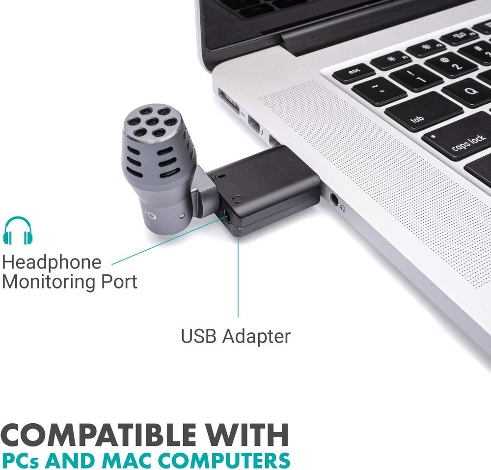 USB Mini Omnidirectional Microphone for Laptop and MacBook