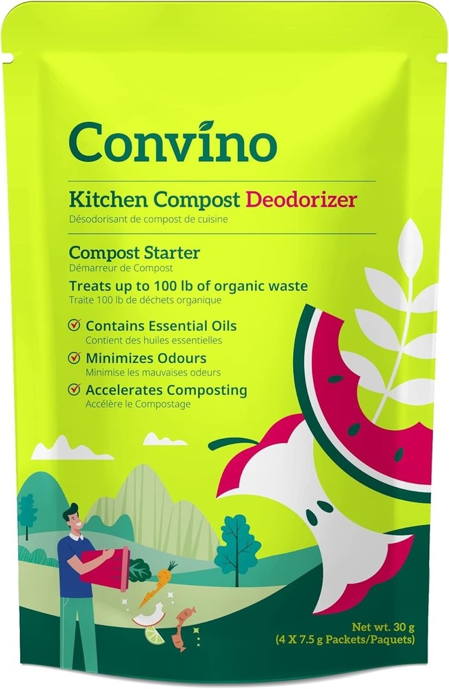 Eco-Friendly Compost Starter: Enhances Growth & Stops Kitchen Odors - 4 Pack