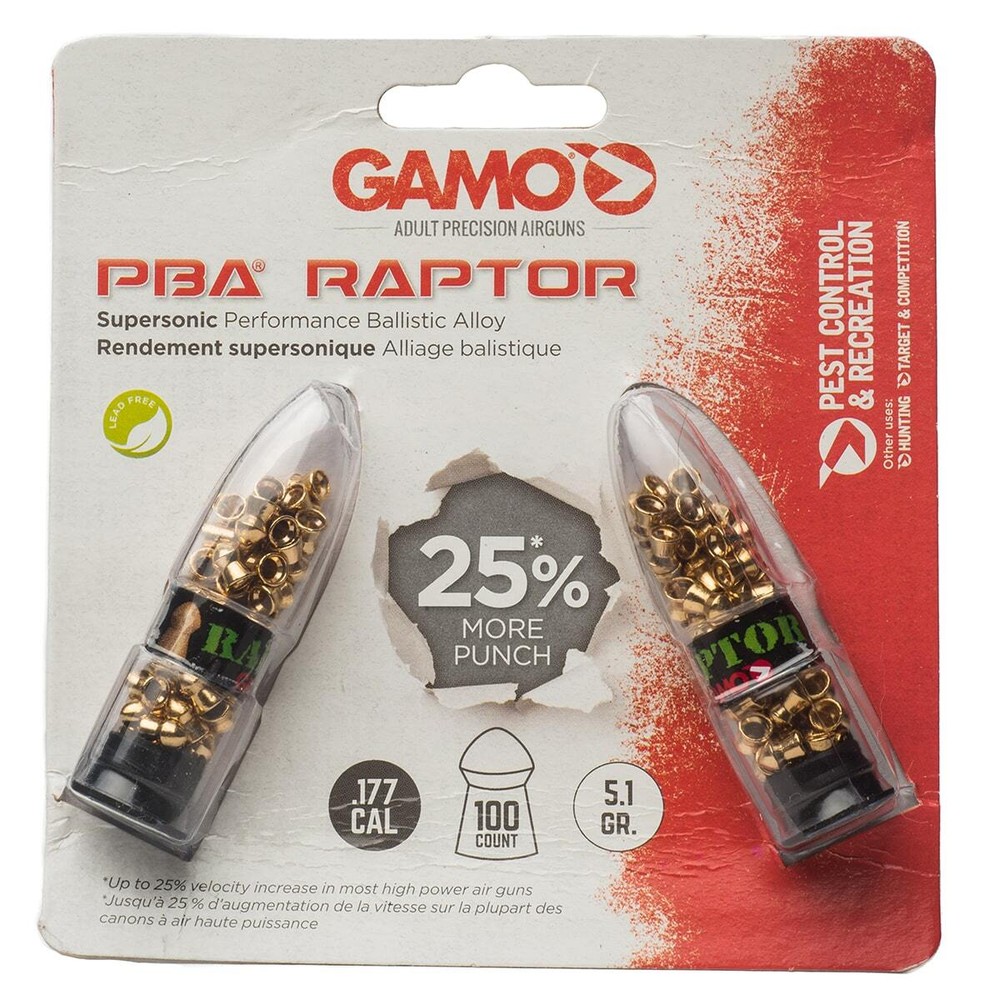 Gamo PBA Raptor Pellets .177 Cal.
