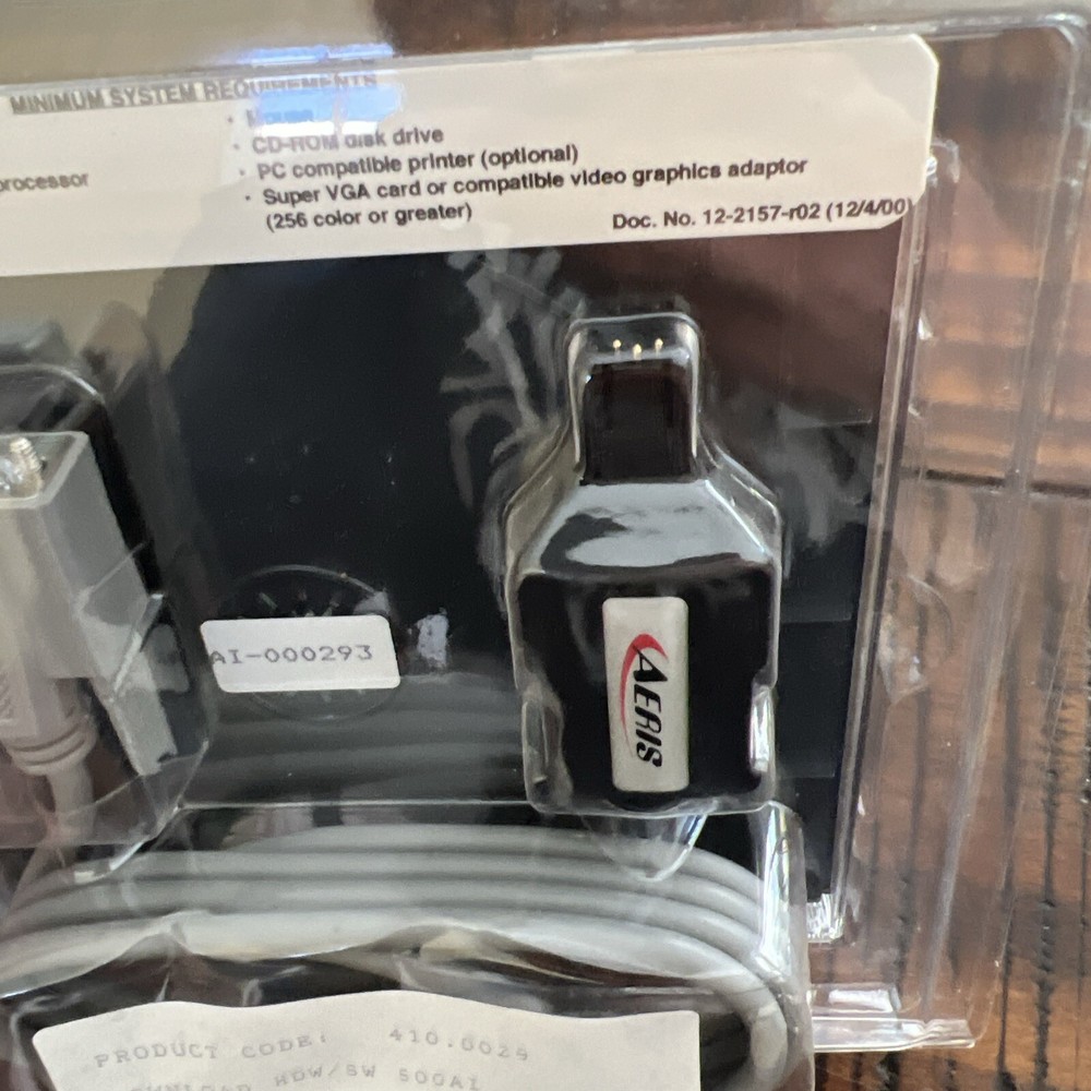 Aeris Dive Computer Data Download Cable + Drivers New In Box Free Shipping