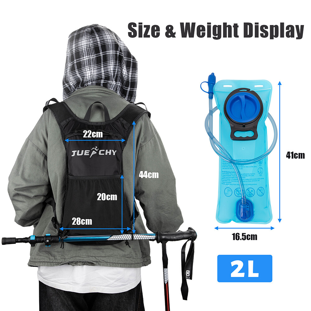 Reflective Hydration Pack Backpack Vest Hiking Camping Running Marathon