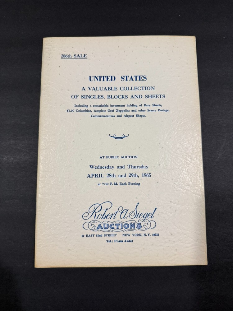 1963-65 Robert Siegel Auction Galleries Stamp Catalogs.....3 Items