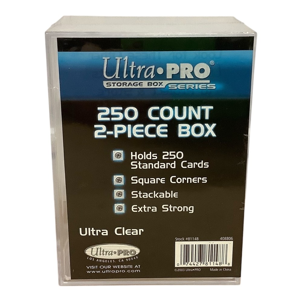 Ultra PRO 250 Count 2-Piece Box Ultra Clear Card Holder Stackable