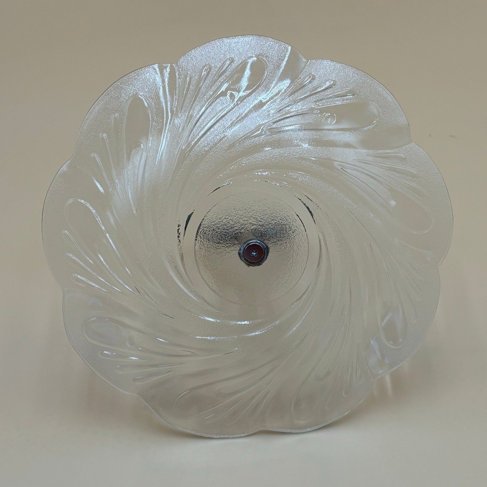 Vintage Glass Serving Dish With Silver Handle