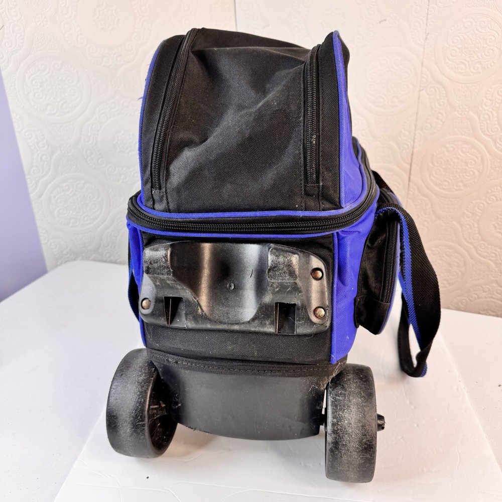 KRX Strikeforce 2 Bowling Ball Black Blue Rolling Bag Case