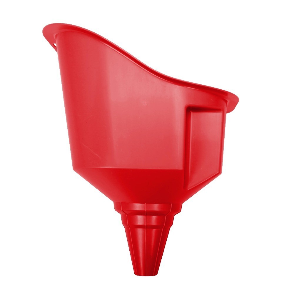 Large Multi-Use Plastic Funnel for Trucks and Vehicles, Red
