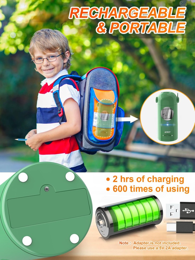AFMAT Electric Pencil Sharpener, Fully Automatic Sharpener for Green