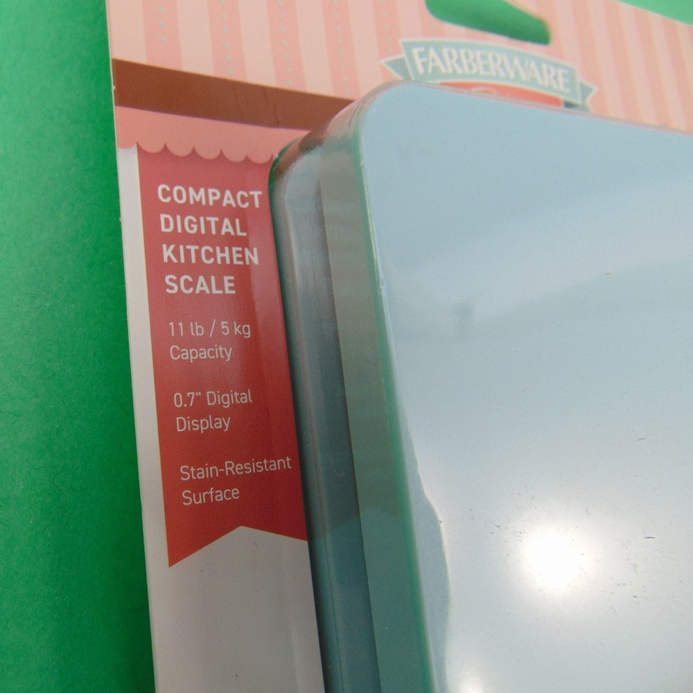 Farberware Baking Advantage Digital Kitchen Scale Compact Aqua Green Taylor