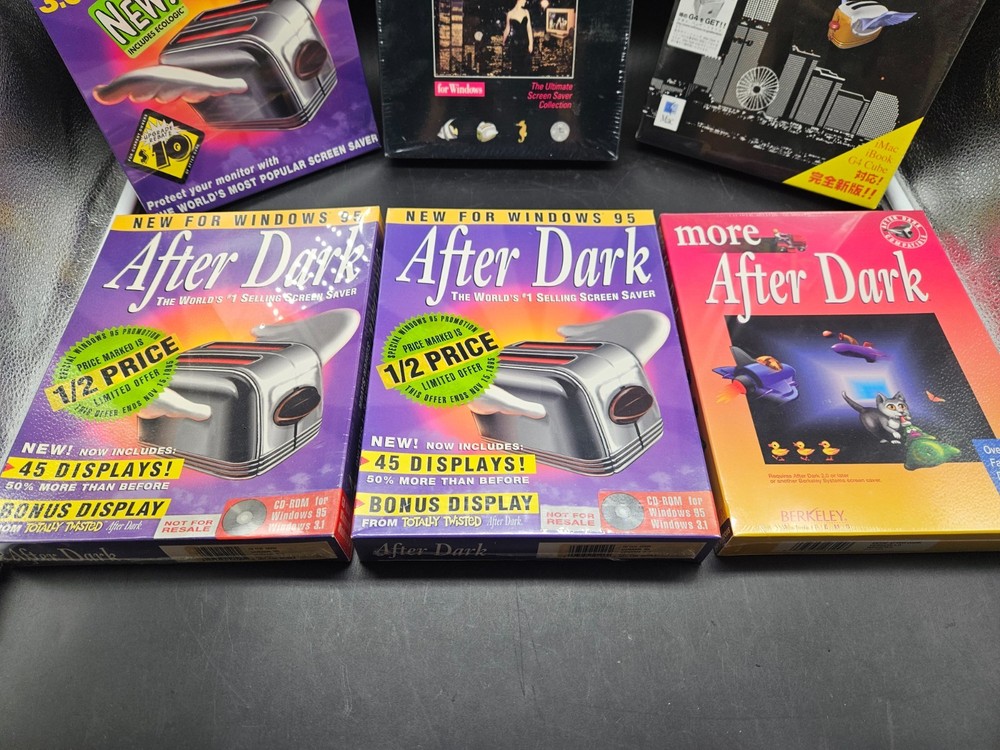 6 (5 SEALED) After Dark Screen Savers several Versions Berkeley Big Box 91-2000