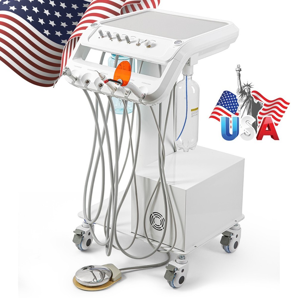 Dental Unit Chair Computer Controlled DC Motor +Stool /Moblie Delivery Unit