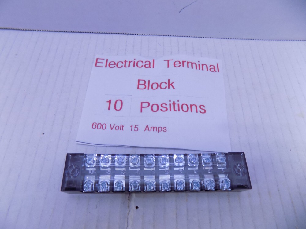 ELECTRICAL TERMINAL BLOCK BUS STRIP 10 POSITION NEW