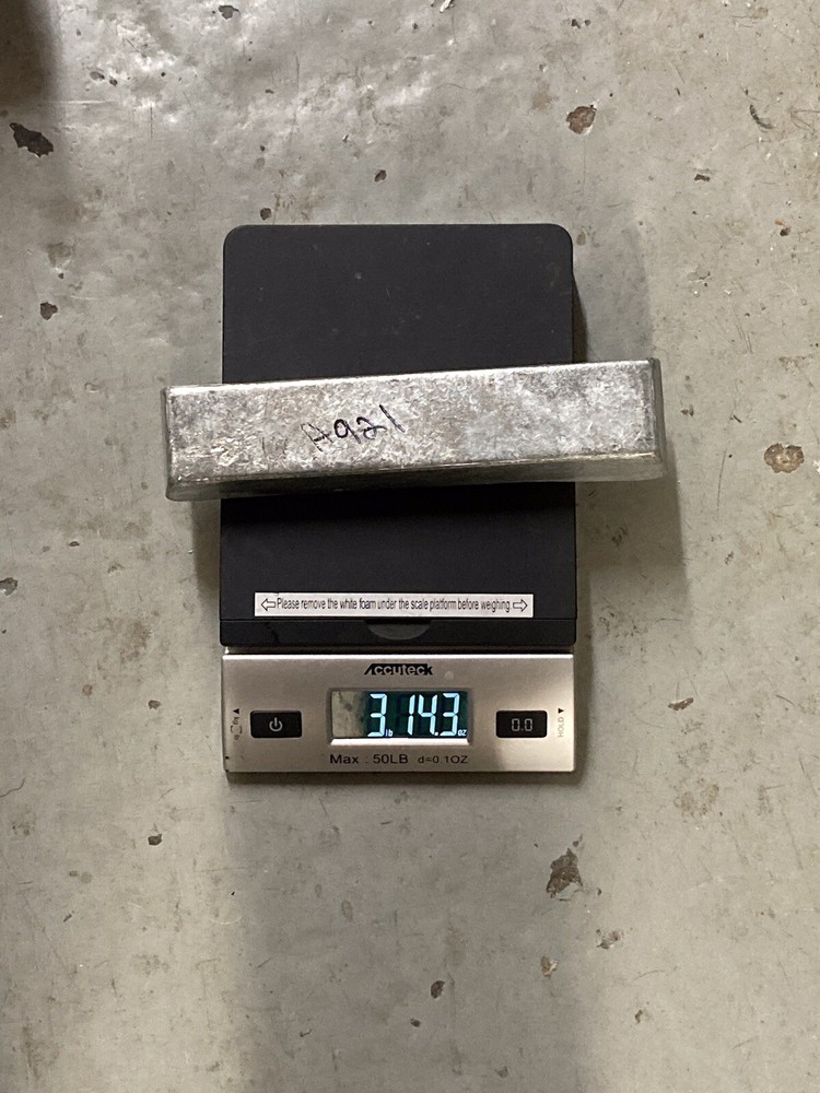 ZINC BAR 4 Lbs. Been Tested #921