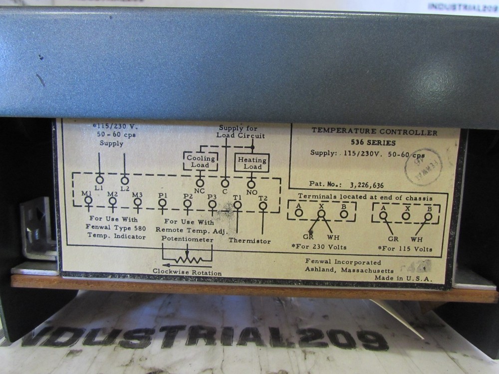 FENWAL TEMPERATURE CONTROLLER 536 SERIES 53607-1 NEW