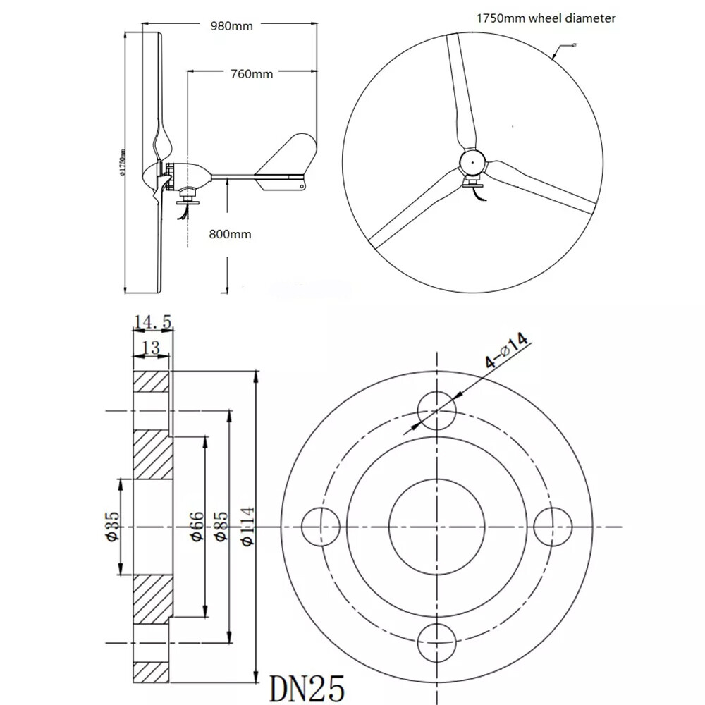 12V 24V 48V1000W Wind Turbine Wind Power Generator Windmill & MPPT Controller