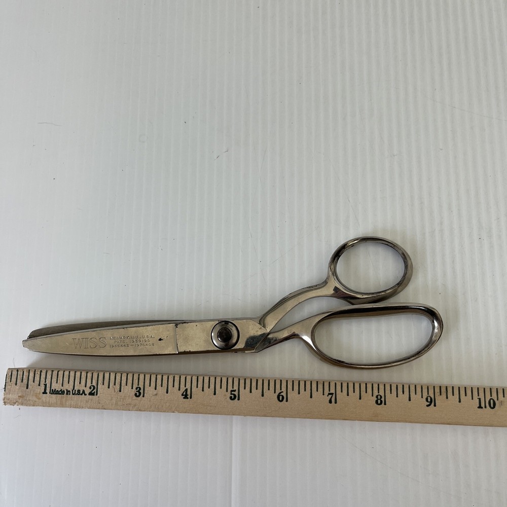 Wiss Pinking Shears Zig Zag Cut Chrome Vintage Scissors
