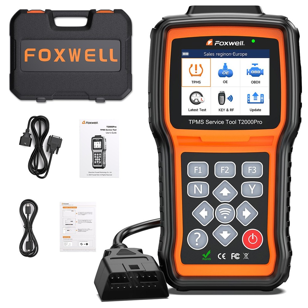 FOXWELL T2000 PRO Tire Pressure TPMS Relearn Activate Sensors Programming Tool