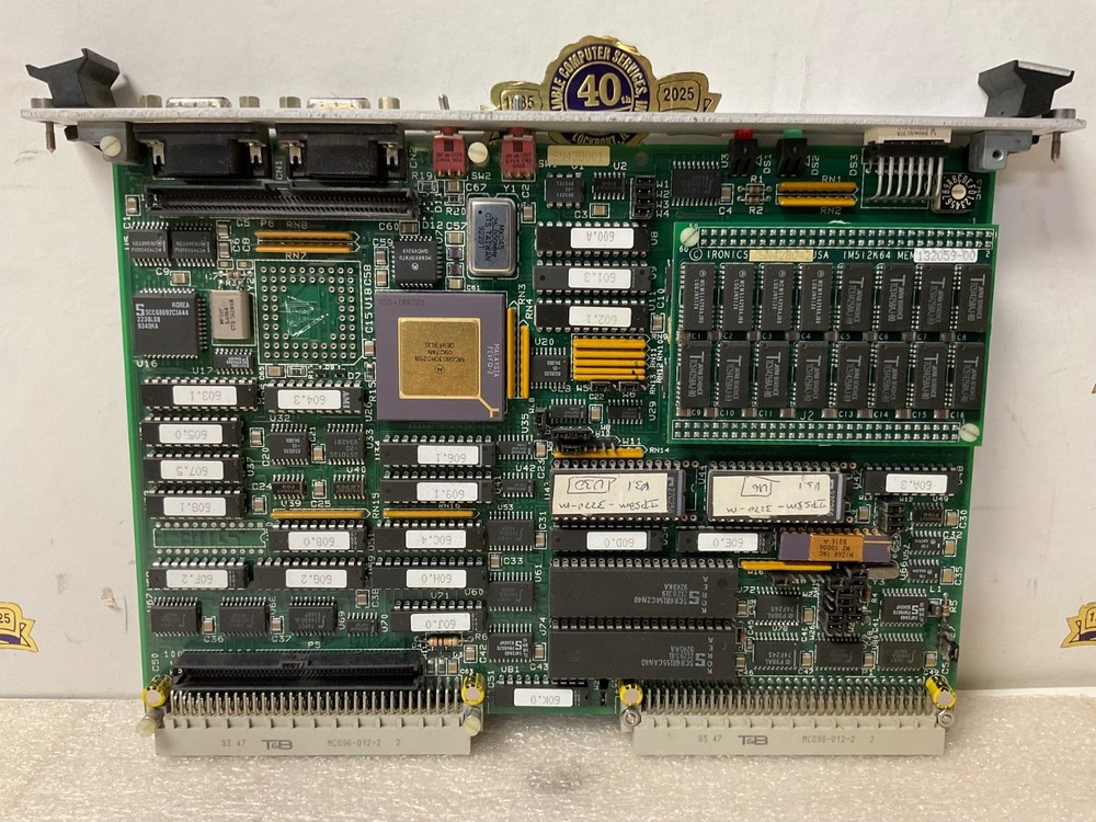 Ironics IV-3230 CPU VME Computer Module MVME with IM512K64 Memory Module