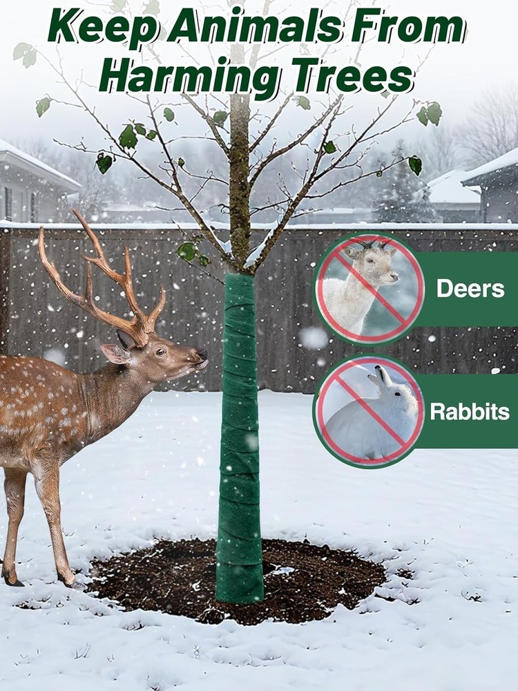 Winter Tree Protector Wrap - 65 ft x 2 - Heavy-Duty Guard