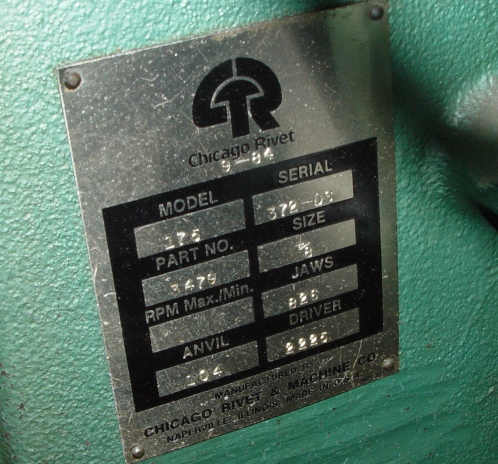 Chicago dual head pneumatic river machine