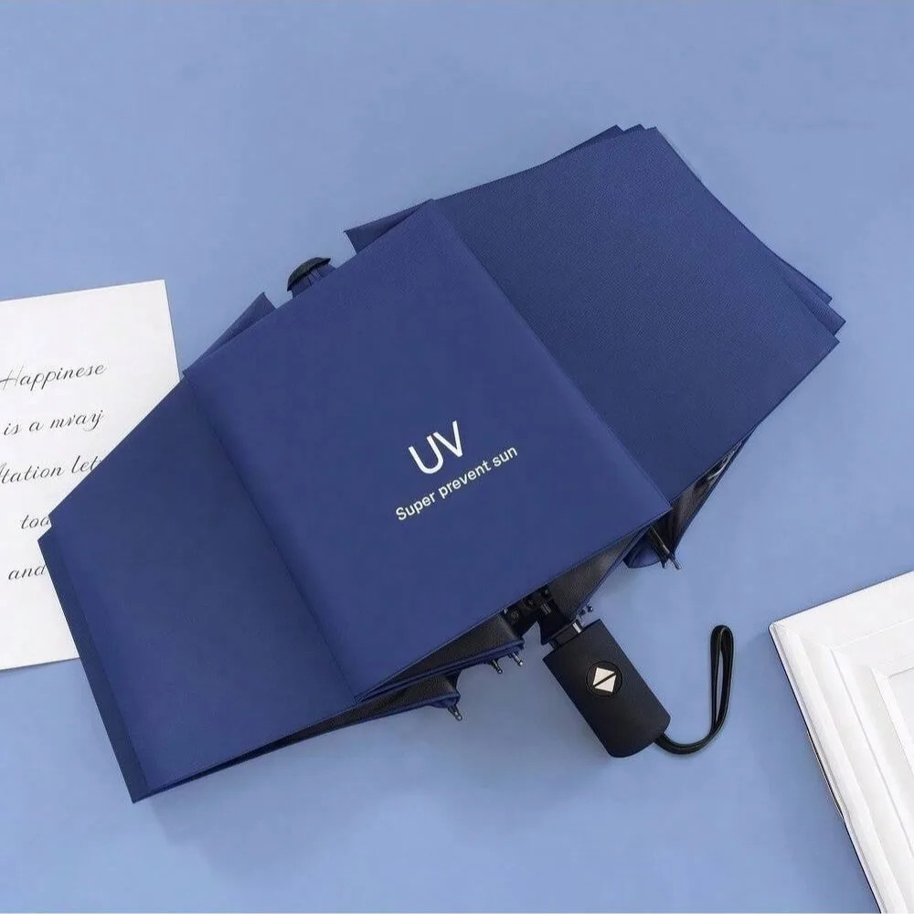 Automatic Foldable Oversized Umbrella - UV Protection Thickened Dual-Use Rain &