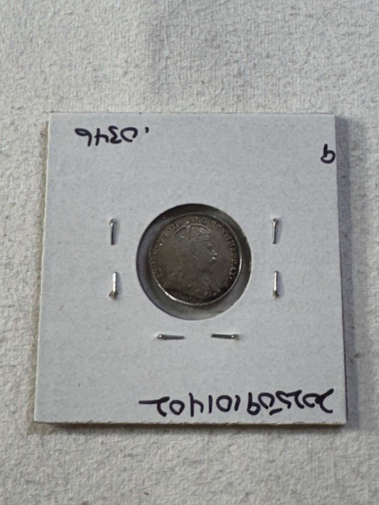 1902 Canada 5 Cents Small Silver Coin Damaged