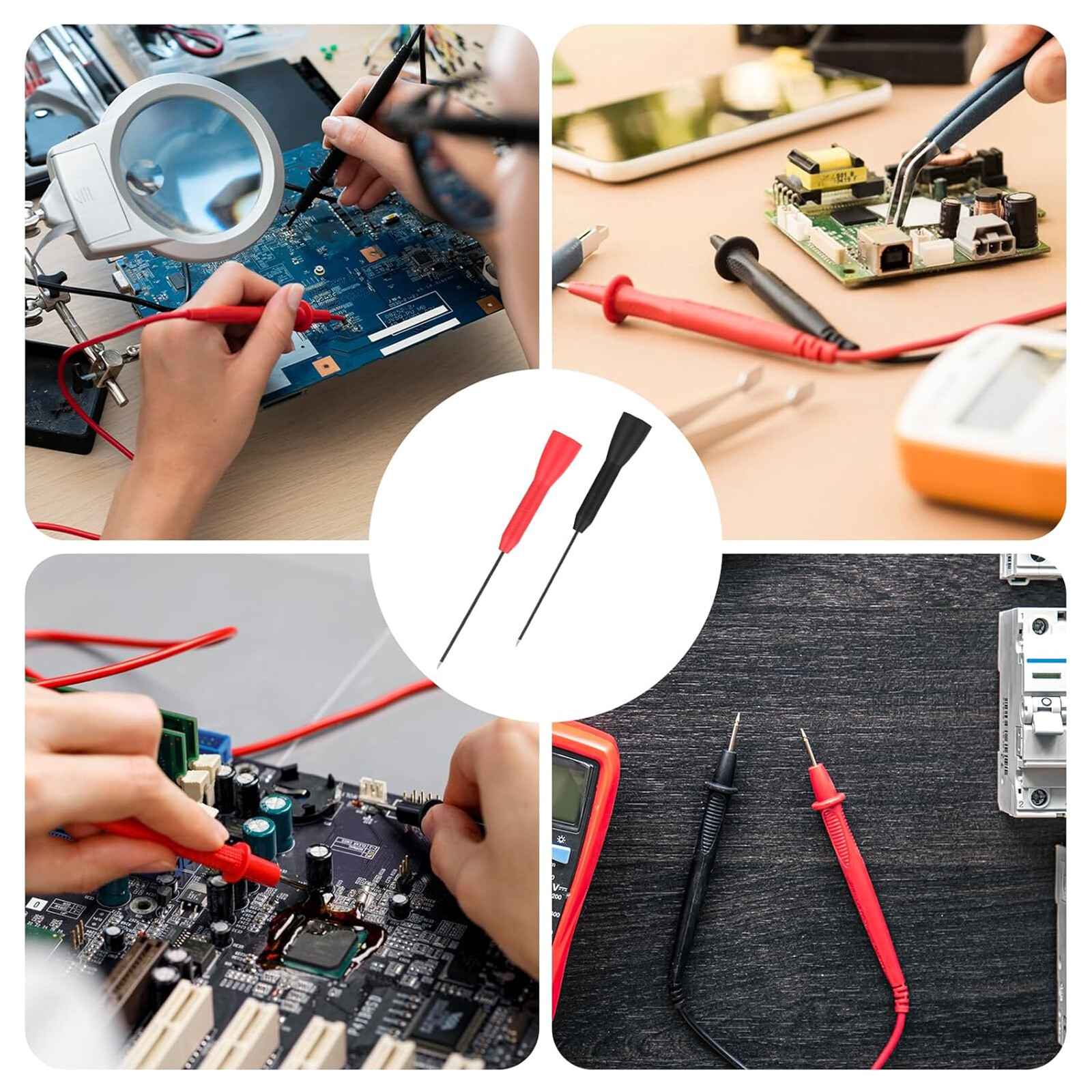 Wire Piercing Probes Set Insulation Back Probe Non-Destructive Pin with 2mm Jack