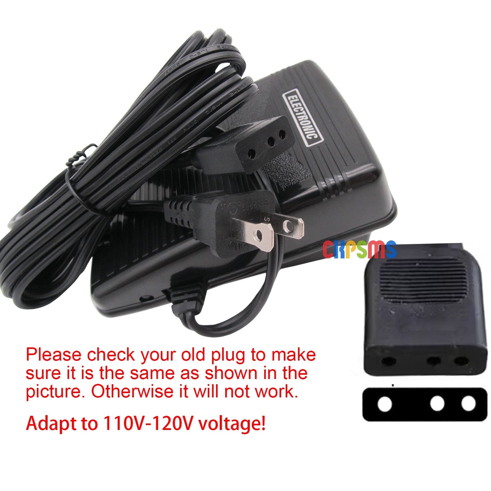 110V 3 Uneven Prong Control Foot Pedal FOR Kenmore Sewing #6811,6812,6815,6816