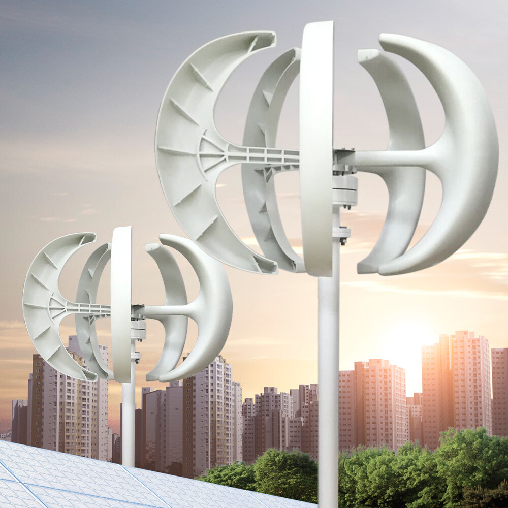 Lantern Wind Turbine Generators 5-Blade Vertical Axis Power Generator W/ Control