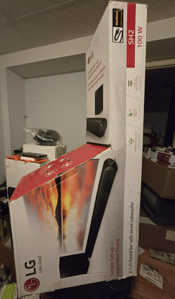 LG SH2 2.1 Channel Bluetooth Sound Bar with Wired Subwoofer