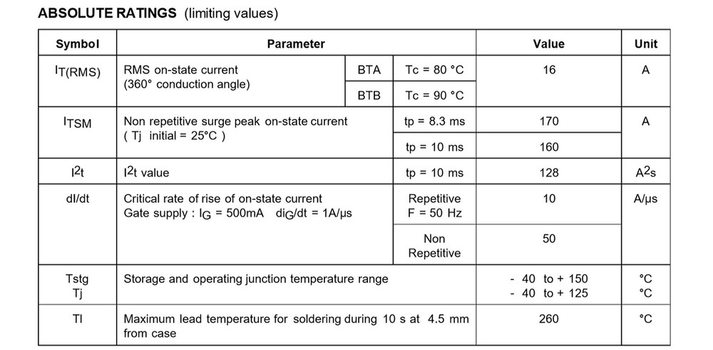 34pcs 8 Types BTA-Series Medium Current Triac thyristorGate TriggerIncludingB...