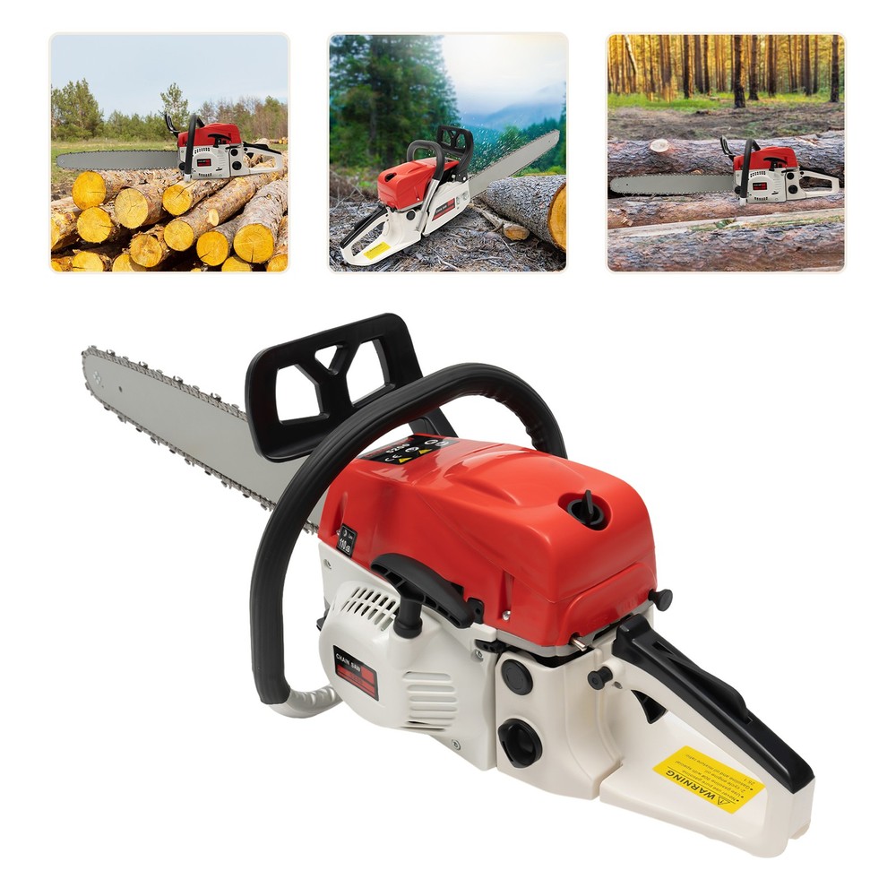 Pro 22" Bar 52cc 2 Stroke Gas Powered Chainsaw Engine Cutting Handheld