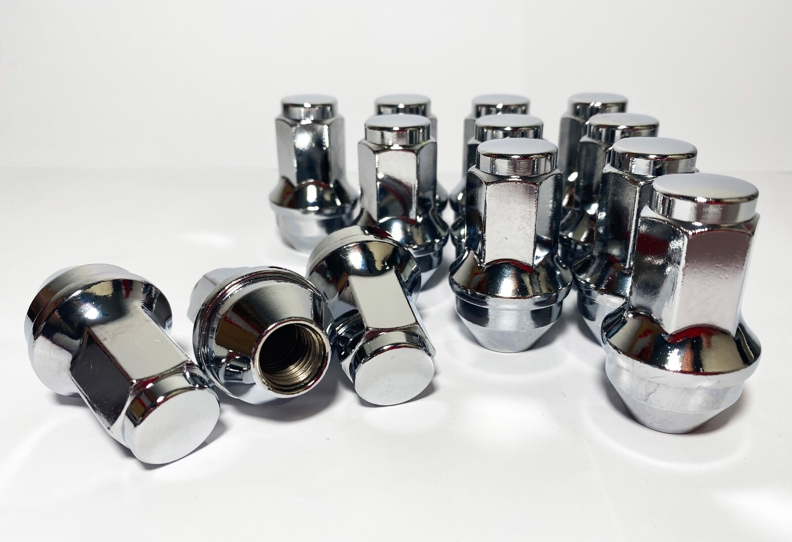 FIT FORD F-150 2015-2020 OEM REPLACEMNT SOLID LUG NUTS 14X1.5 THREAD CHROME 24PC