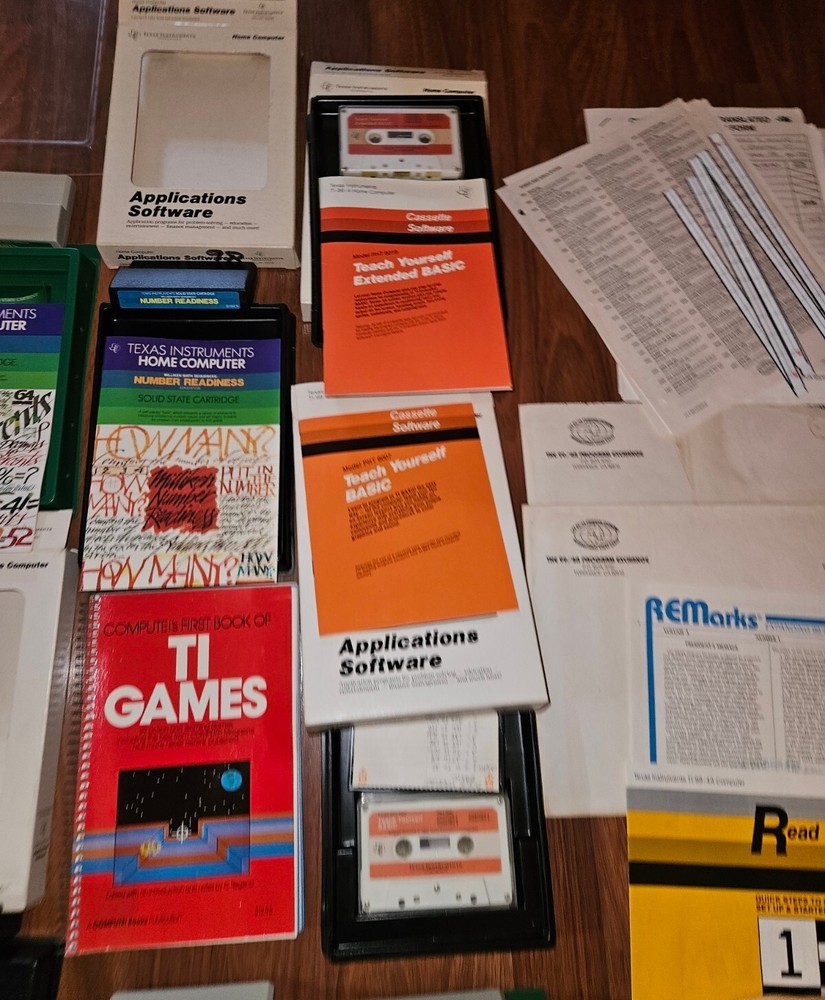 Texas Instruments TI 99/4a Computer BUNDLE w Huge Accessory / Software Lot MINT!