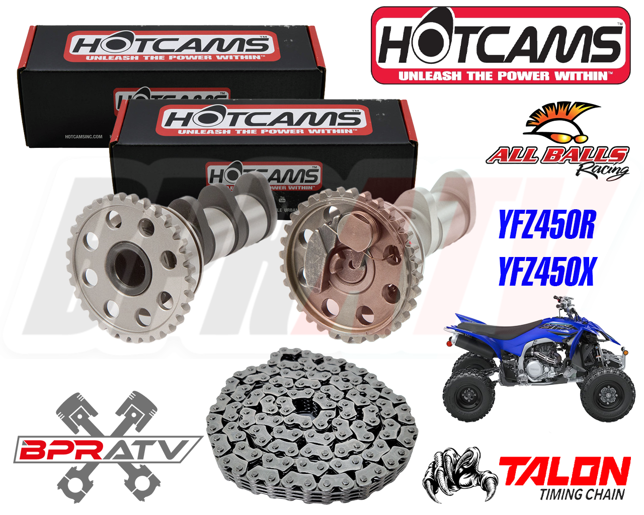 YFZ450R YFZ 450R 450X SE Hotcams Hot Cams Stage 2 TWO Camshafts Cam Timing Chain