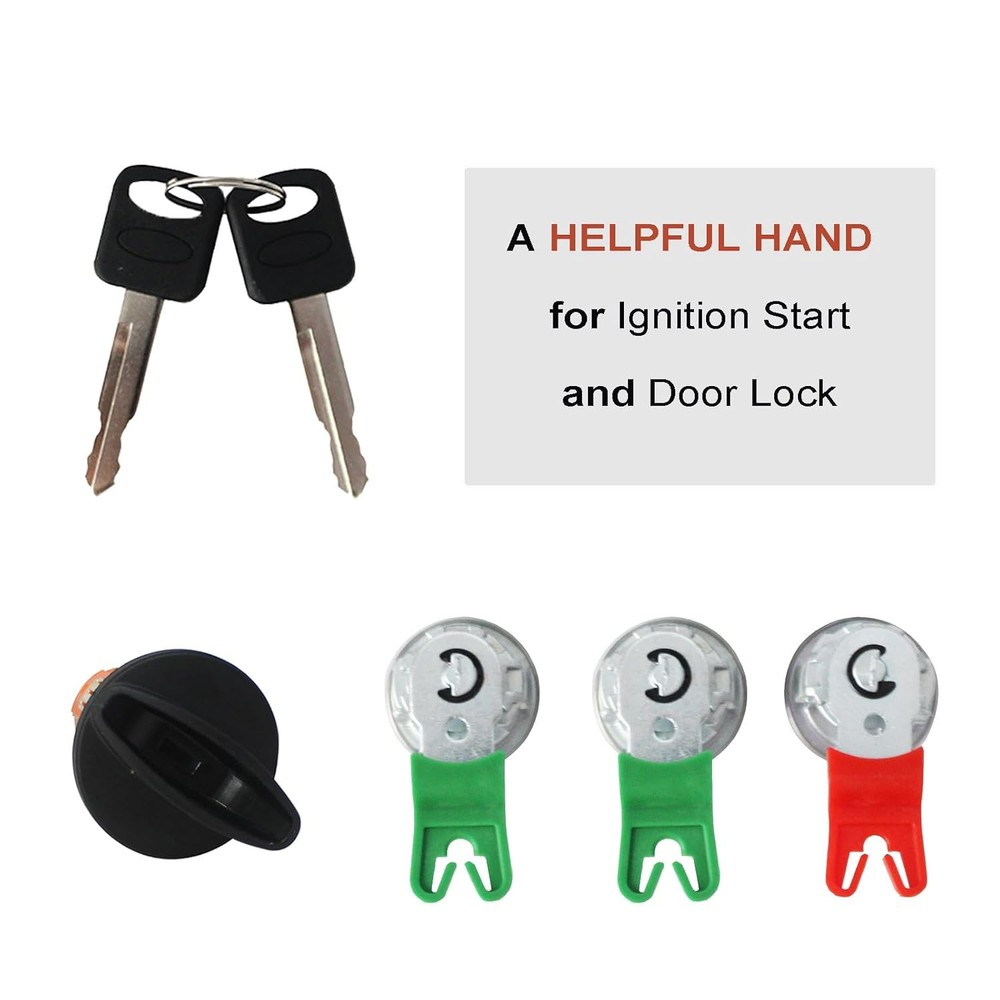 Door Lock Cylinder & Ignition Switch Cylinder, Compatible with Ford