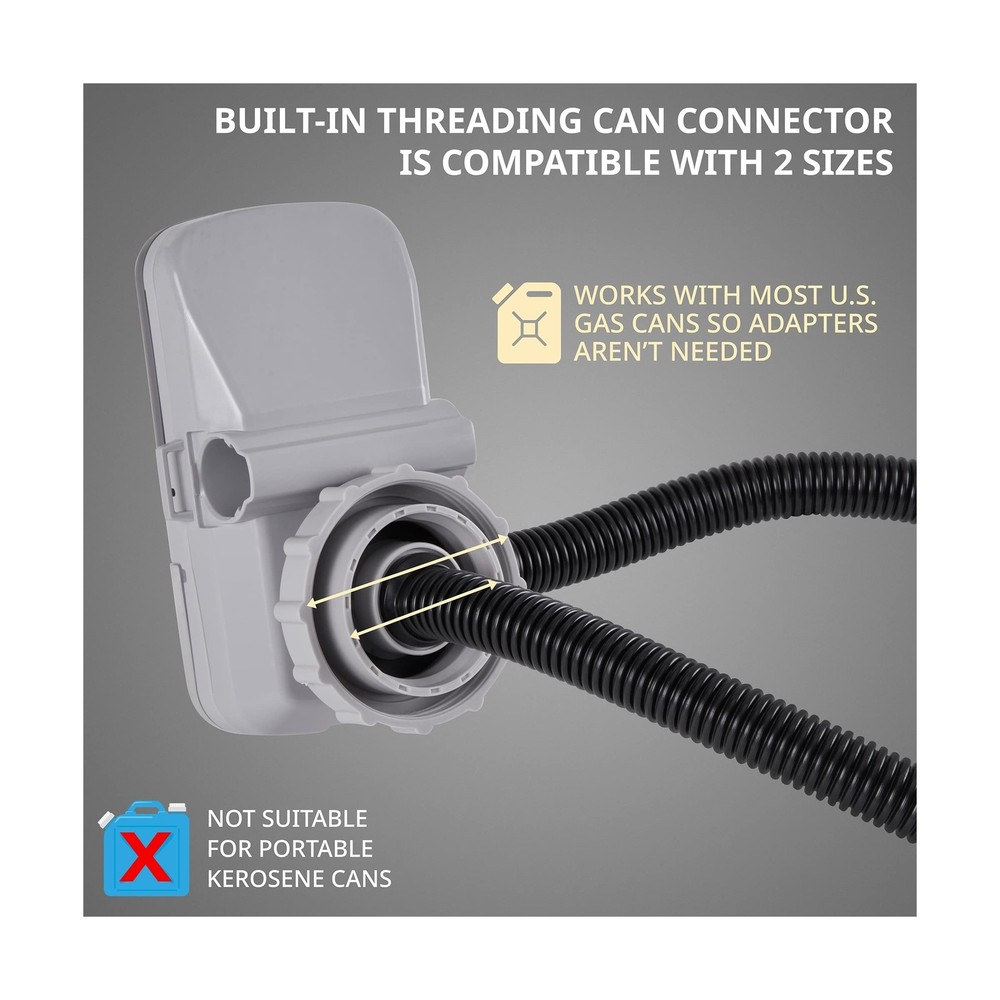 Deway Automatic Fuel Transfer Pump with Nozzle for Flow Control & Stop, Fits ...