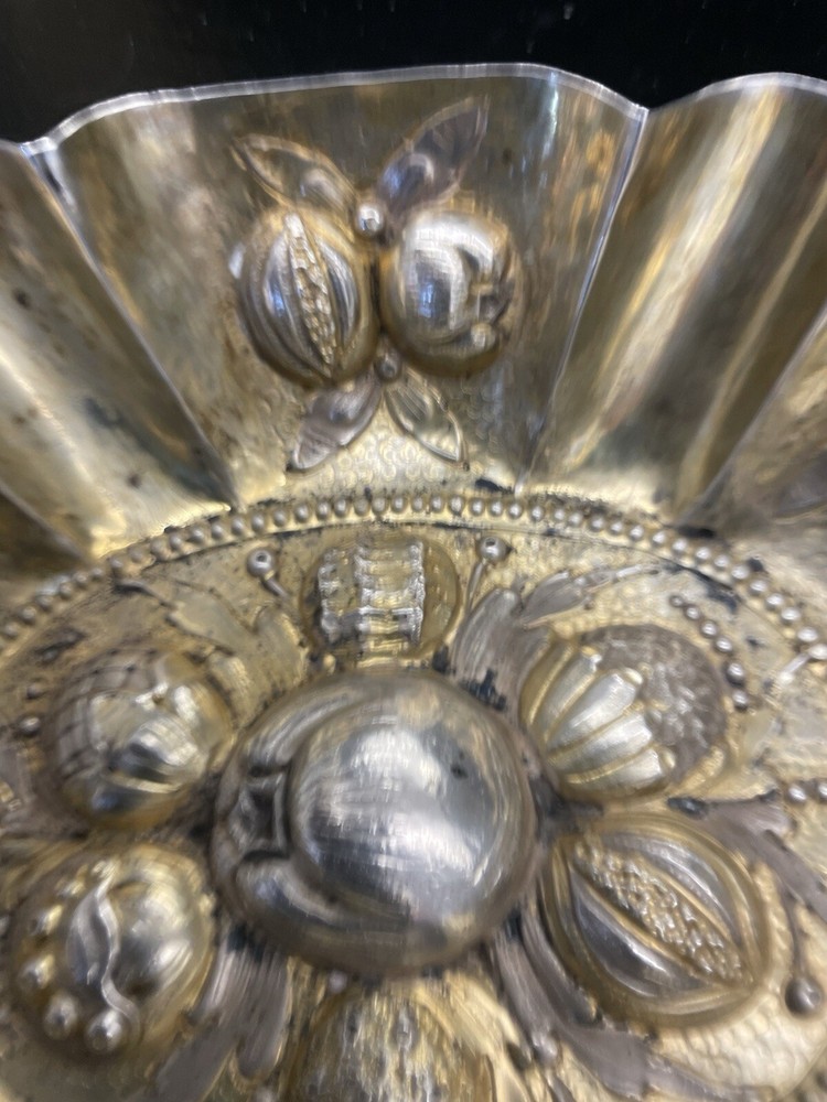 Parcel Gilt Silver Wine Tasting Bowl