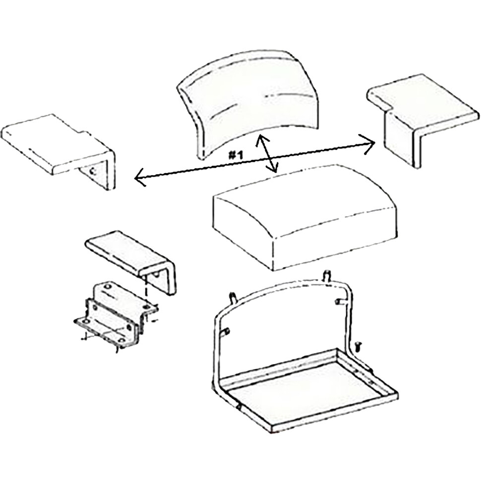 4 pc Wooden Seat Set w/ Cushion Fits John Deere 350 350B-C 450 450B-C 550