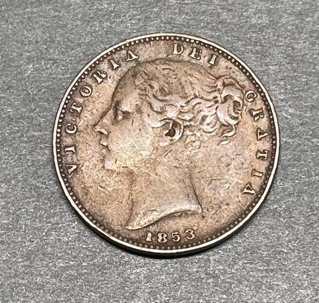 1853 Great Britain One Farthing Coin