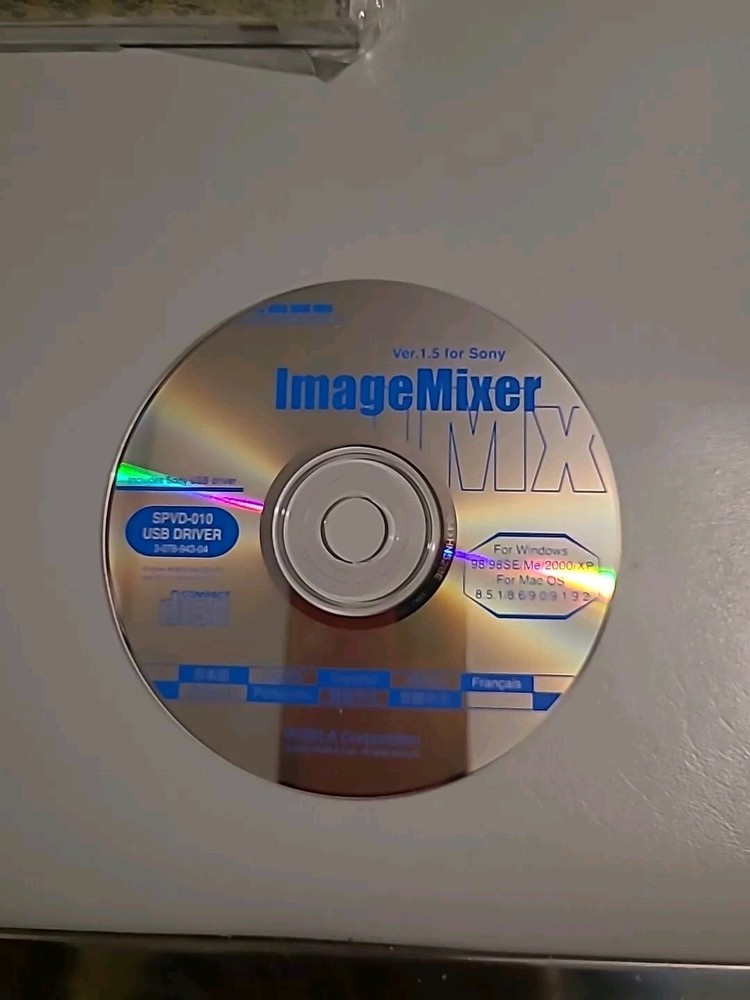 Image Mixer Version 1.5 For Sony USB Driver CD Rom Disk for Windows 98/98SE....