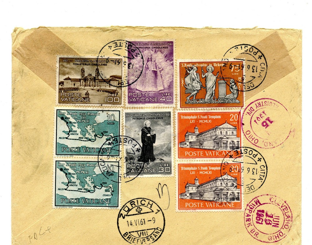 Vatican registered cover sc#304-309