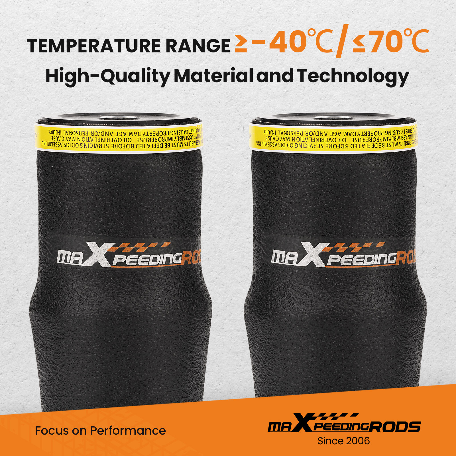 2x Cab Air Suspension Spring Bags for Peterbilt 379 W02-358-7036 29-03200