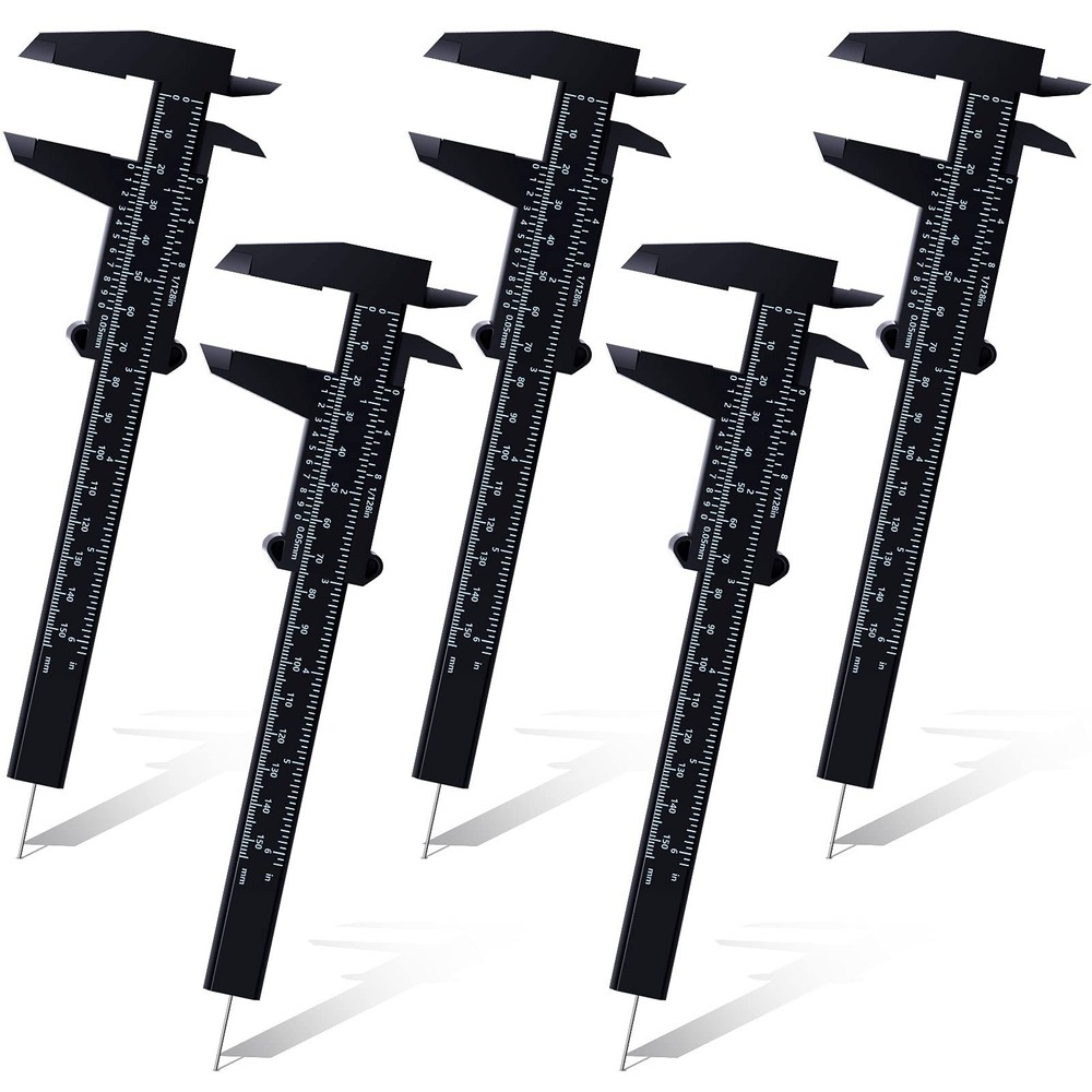 6 Inch/ 150 mm Mini Plastic Vernier Caliper Double Scale Measuring Tool Recta...