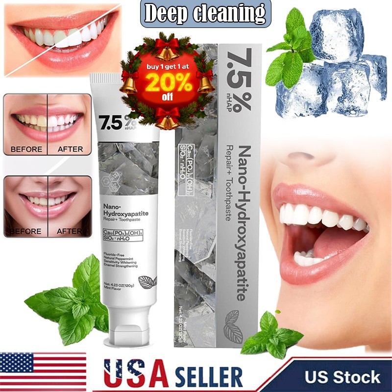 7.5% Hap Nano-Hydroxyapatite Toothpaste Remove Deep Clean For Sensitive Teeth