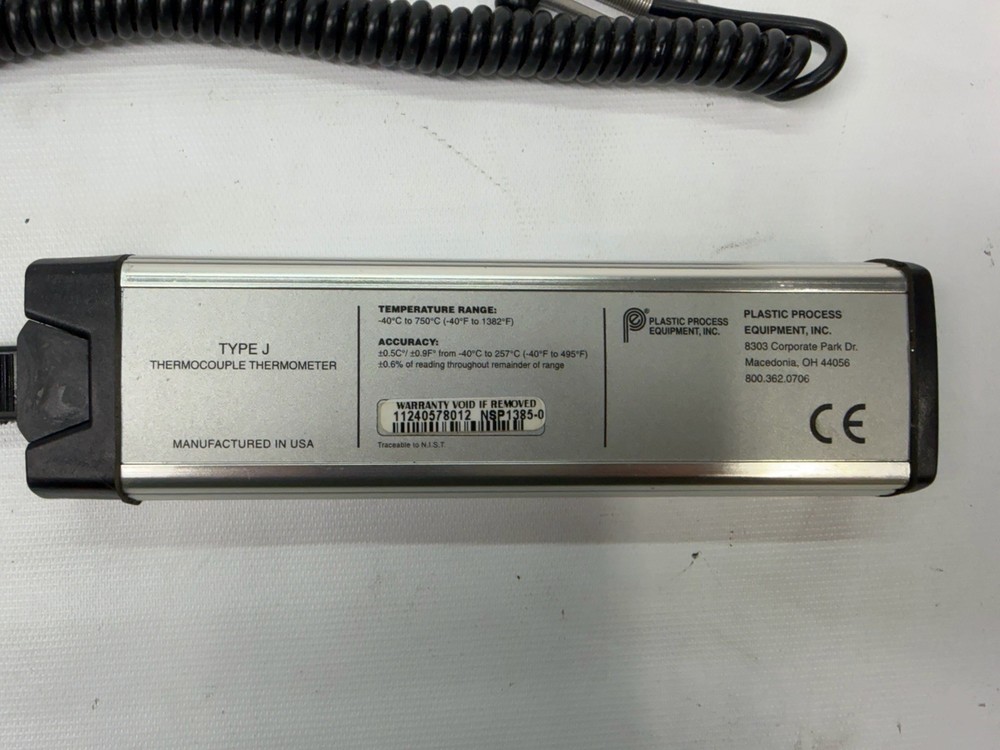 PLASTIC PROCESS EQUIPMENT 38663 TYPE J THERMCOUPLE THERMOMETER