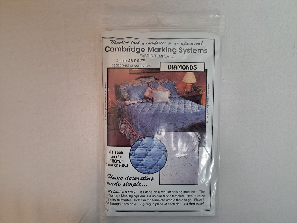 Cambridge Marking Systems - Fabric Template (Diamonds) - New