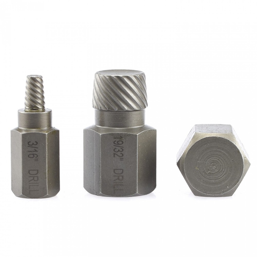 25PC Multi Spline Extractor EZ Out Bolt Extractor CR-MO Remover Broken Studs Scr