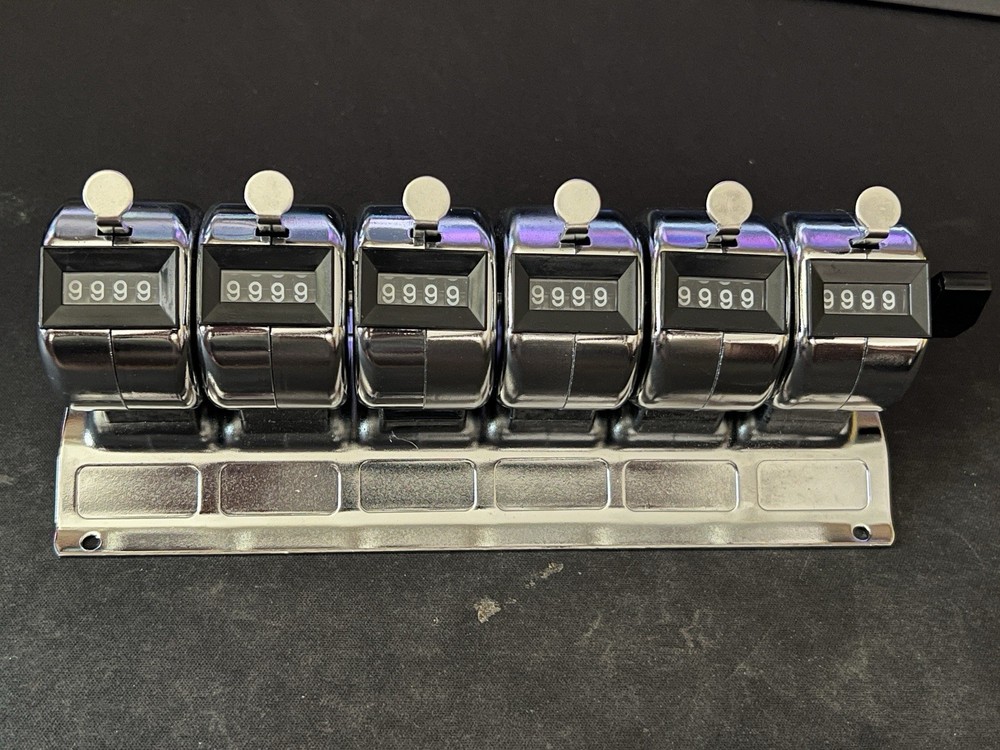 6 Section Handheld Tally Clickers Tool 4Digit For Educational Field ***READ***